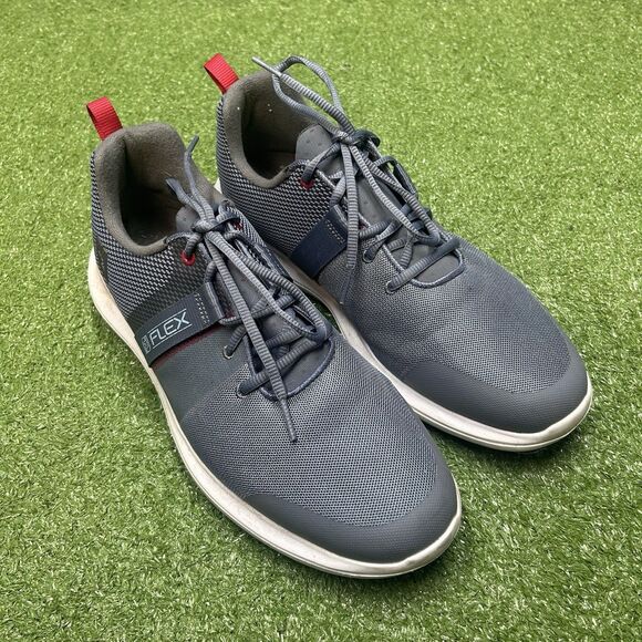 FootJoy Golf FJ Flex Spikeless Shoes Grey Mens Size 9.5 - Picture 1 of 6